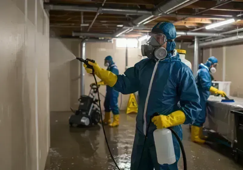 Basement Sanitization and Antimicrobial Treatment process in Irvine, KY